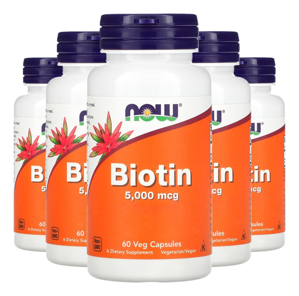 Biotina 5000mcg 60 Veg Cáps Importado 5un Now Foods
