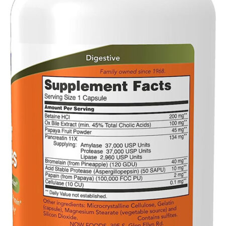 Super Enzimas Digestivas Now Foods Super Enzyme 180caps 4un - Imagem 4