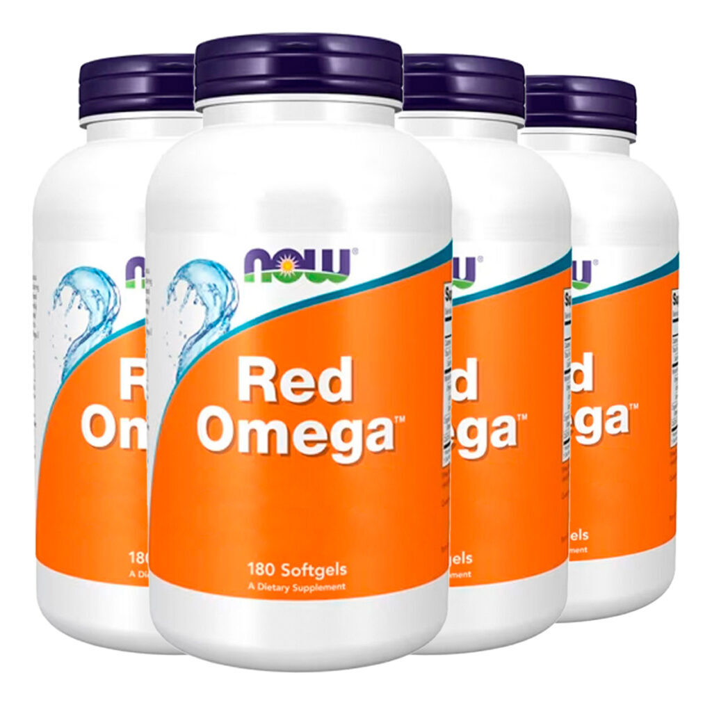 Óleo De Peixe Red Omega Now Foods 180 Sofgels Importado 4un
