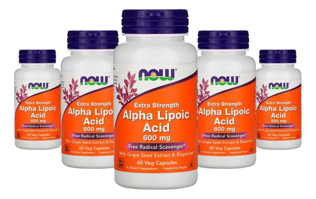 Ácido Alfa Lipóico 600mg Now Foods 60veg Caps 5un Sabor Sem Sabor - Imagem 2