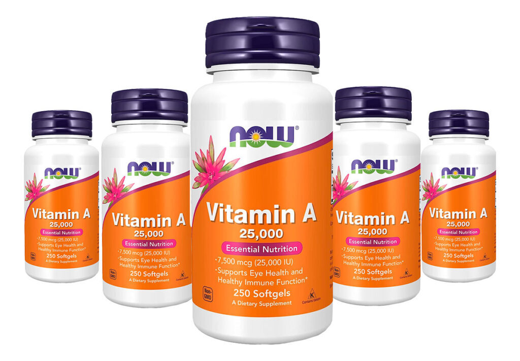 Vitamina A 25.000ui Now Foods Vitamin A 250softgles 5un