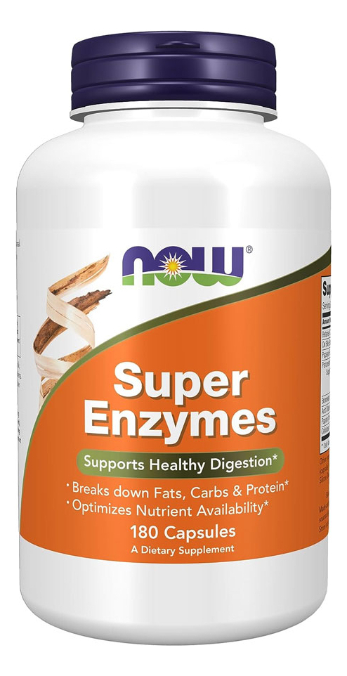 Super Enzimas Digestivas Now Foods Super Enzyme 180caps 5un Sabor Sem Sabor - Imagem 2