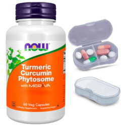 Curcumina Fitossomo 500mg Now Foods 60cáps + Porta Cápsulas