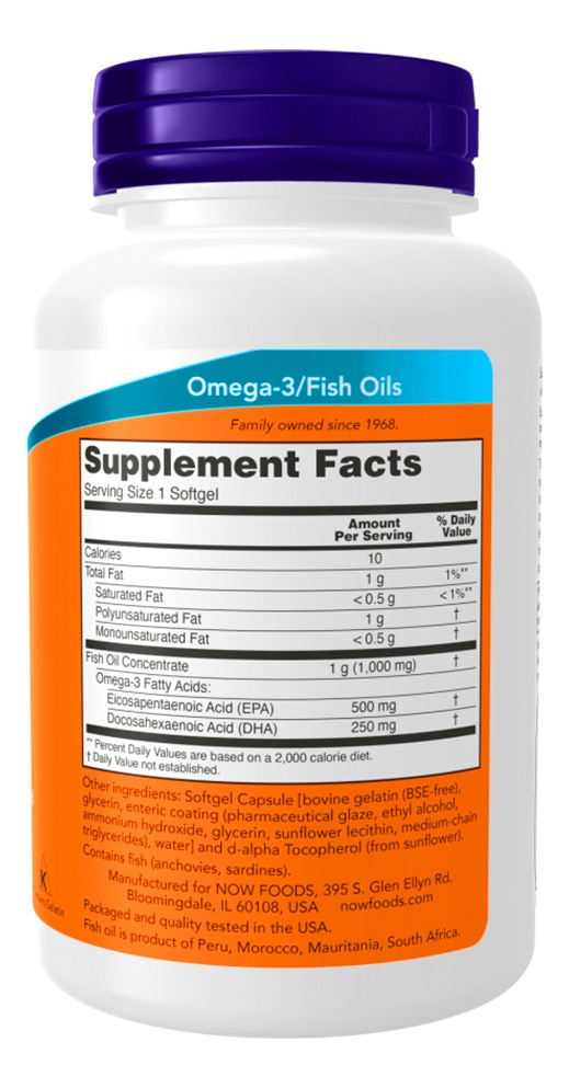 Ultra Omega 3 Now Foods 180 Softgels Eua/usa Sabor Sem Sabor - Imagem 2