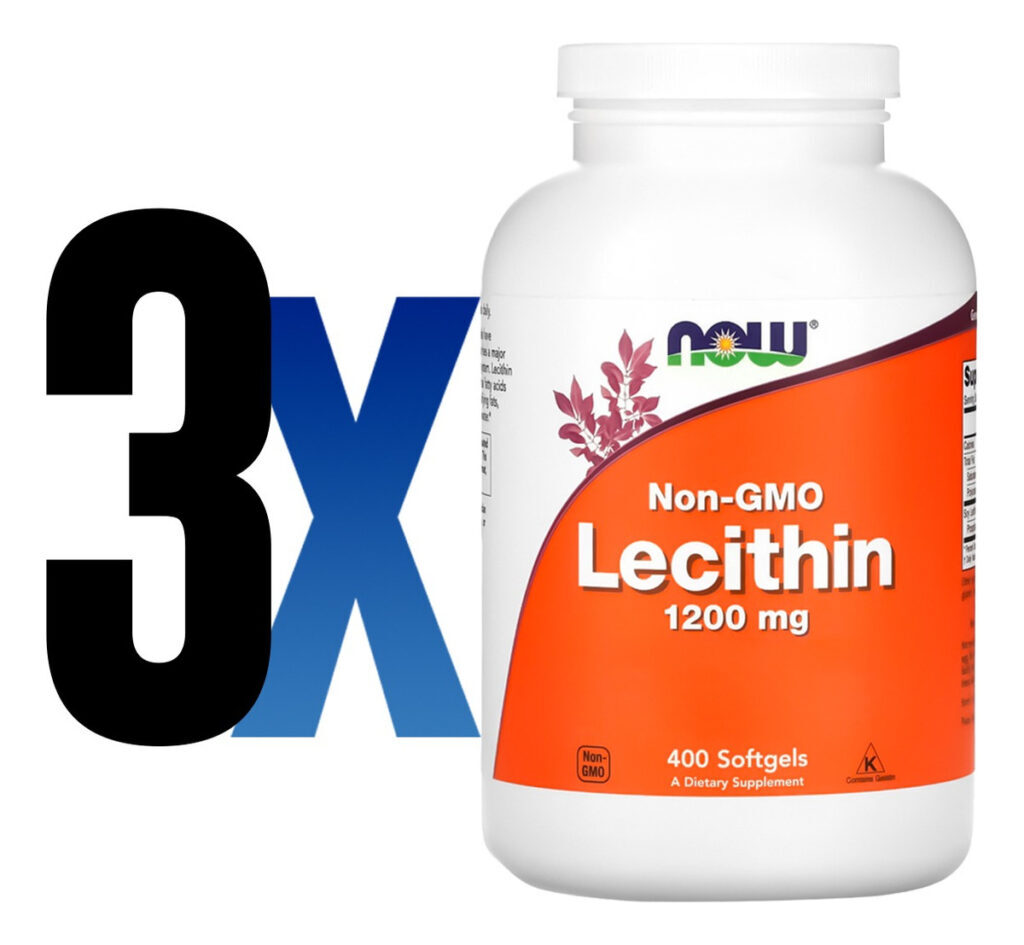 Lecitina 1200mg 400 Soft Importado 3un Now Foods - Imagem 2