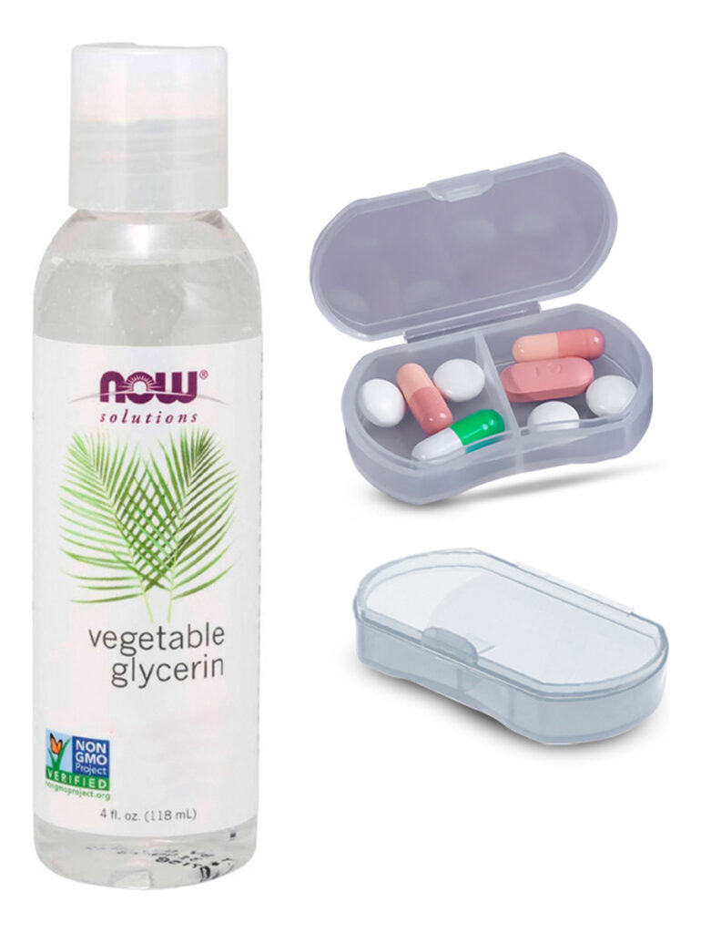 Now Foods Glicerina Vegetal 118ml Multiuso + Porta Cápsulas
