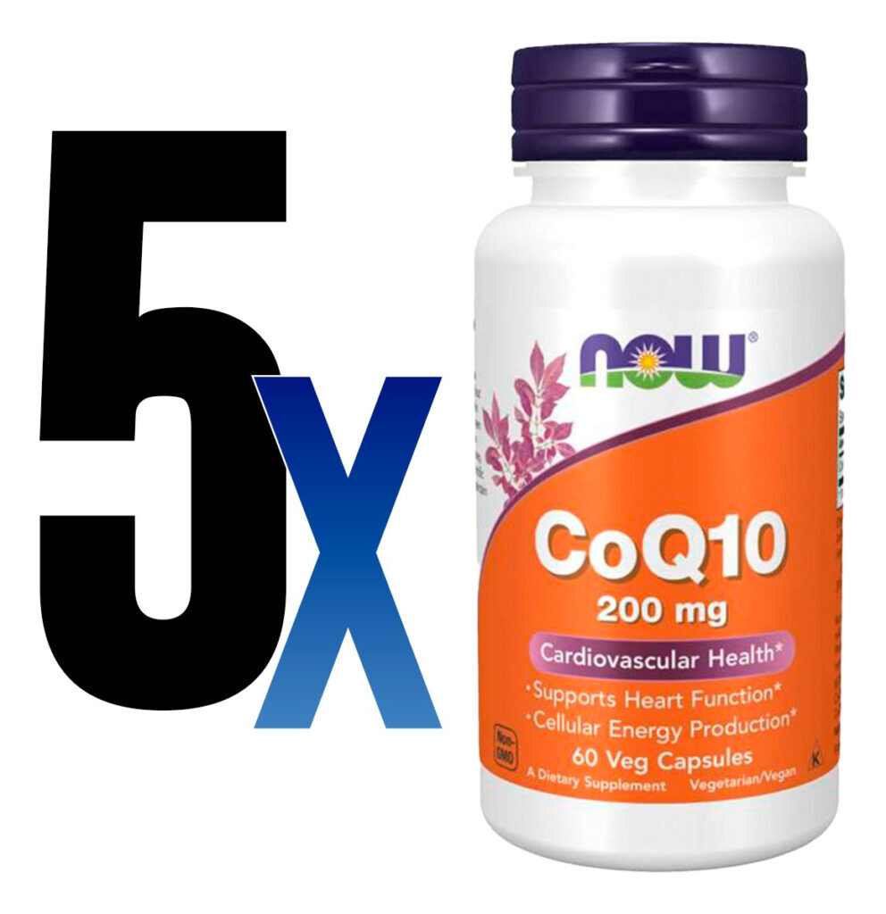 Coenzima Coq10 200mg 60 Veg Cáp Importado 5un Now Foods - Imagem 2