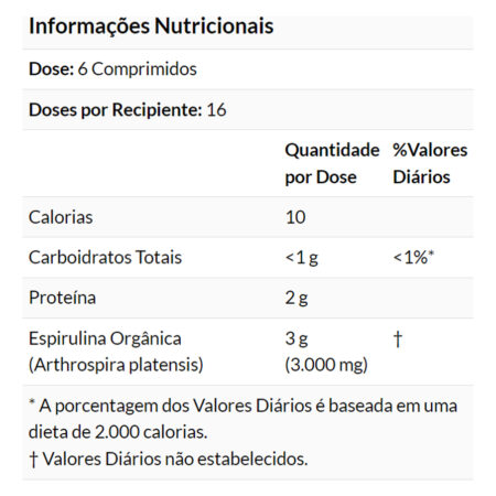 Spirulina Orgânica 500mg Now Foods 100 Tab + Porta Cápsulas - Imagem 4
