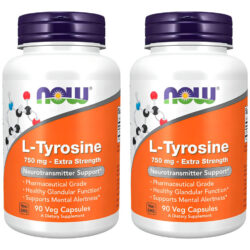 L-tirosina 750mg Now Foods L-tyrosine 90 Veg Caps 2un Sabor Sem Sabor