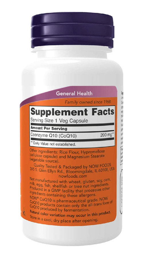 Now Foods Coenzima Coq10 200mg 60cap Distribuidor Autorizado - Imagem 2