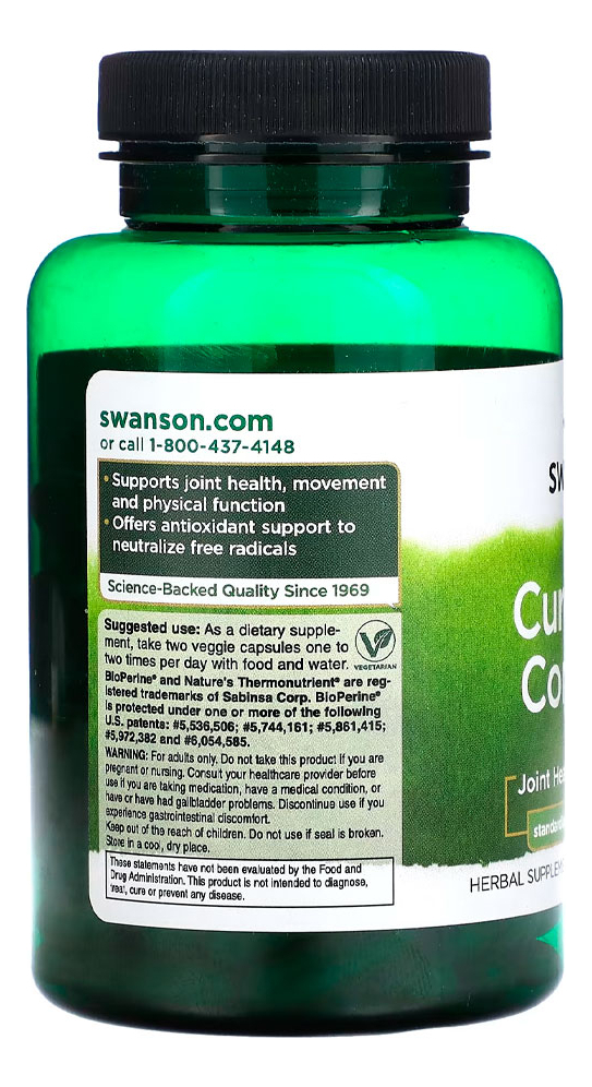 Curcumina Complex Swanson Com Bioperine 120cap Importado 4un - Imagem 3