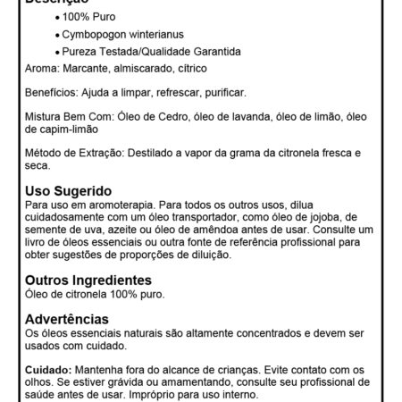 Óleo De Citronela Now Foods 30ml 100% Puro Importado - Imagem 4