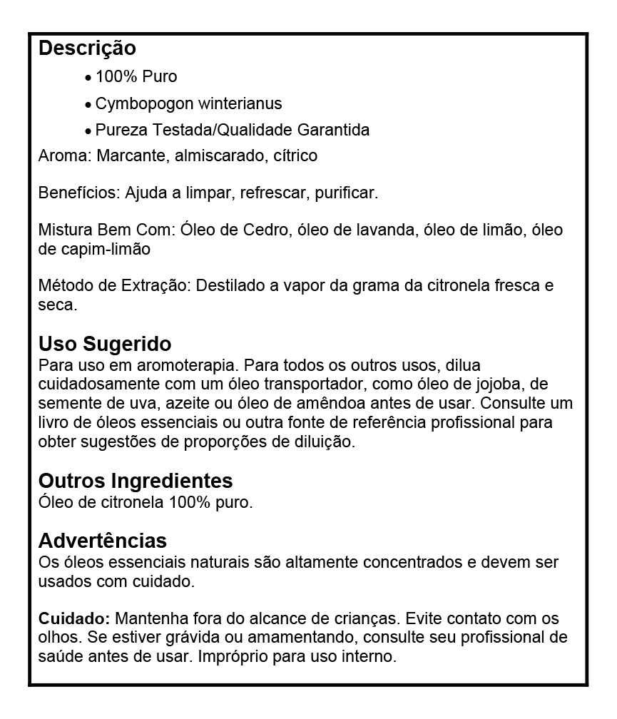 Óleo De Citronela Now Foods 30ml 100% Puro Importado - Imagem 4