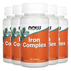 Complexo De Ferro Now Foods Iron 100 Tabls Importado 5un