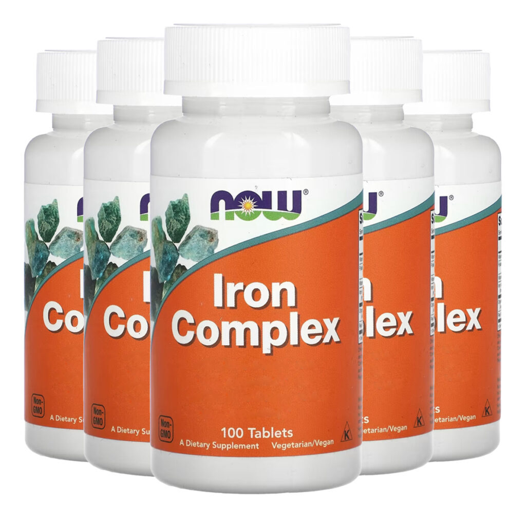 Complexo De Ferro Now Foods Iron 100 Tabls Importado 5un