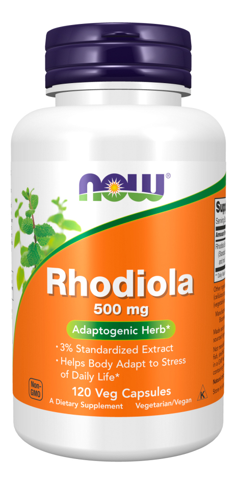 Extrato Rhodiola 500 Mg Now Foods 120 Veg Cáps Importado