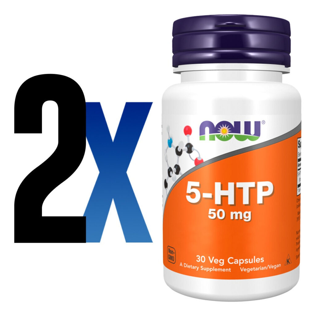 5-h-t-p 50mg 30 Cápsulas Importado 2un Now Foods - Imagem 2