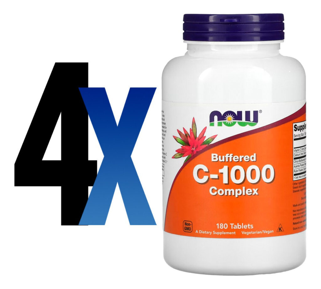 Complexo Vitamina C 1000mg 180 Tabls Importado 4un Now Foods - Imagem 2