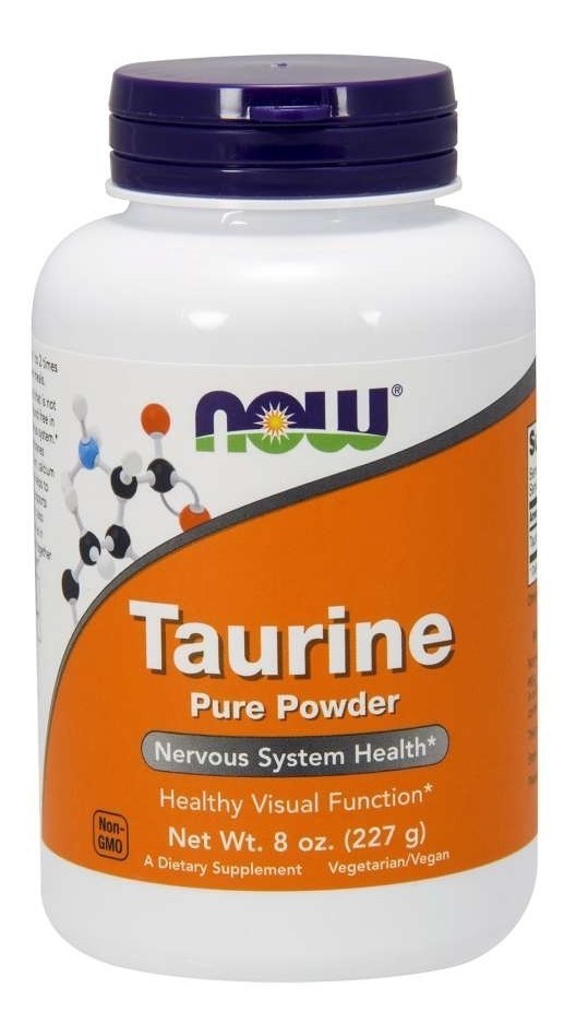 Taurine Pure Powder 227g Taurina Em Pó Now Foods