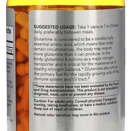 L-glutamina 1000mg Now Foods Sports 240 Caps Importado 5un - Imagem 4