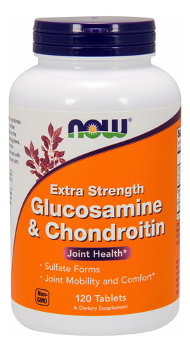 Glucosamina E Condroitina (força Extra) 120 Tabs Now Foods Sabor Sem Sabor