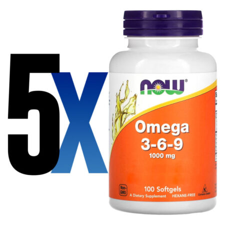 Ômega 3-6-9 1.000mg 100cáps Softgels Importado 5un Now Foods - Imagem 2
