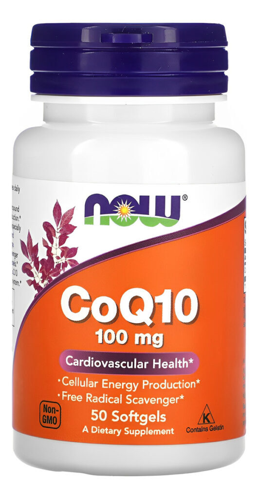 Now Foods Coenzima Coq10 100mg 50 Softgels / No Brasil