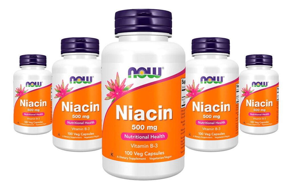 Niacina Vitamina B-3 500mg Now Foods Niacin 100 Veg Caps 5un
