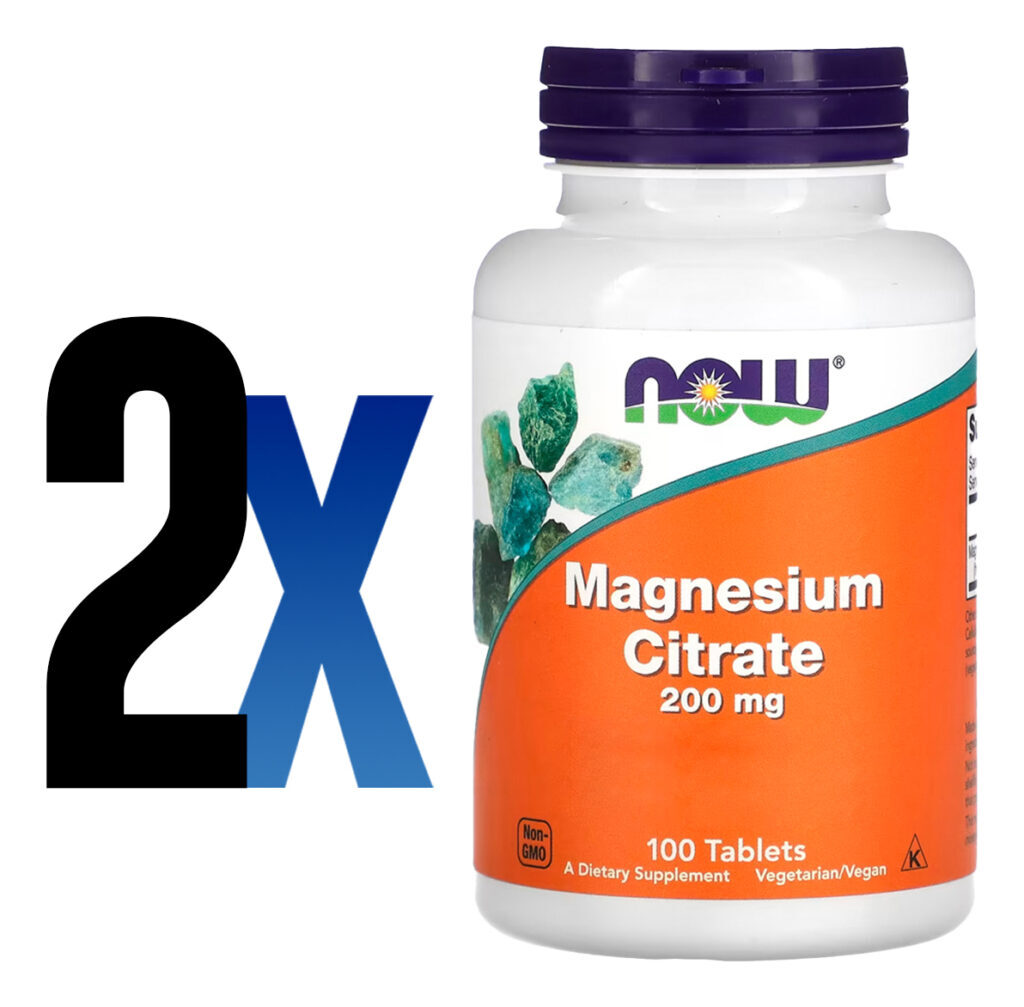 Citrato De Magnésio 200mg 100tablets Importado 2un Now Foods - Imagem 2