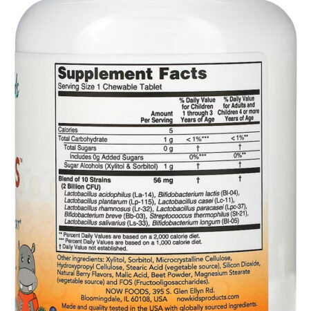 Berrydophilus Kids 120 Past Importado 3un Now Foods - Imagem 4