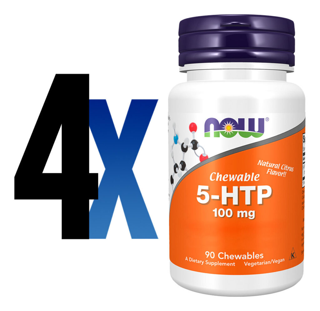 5-htp 100mg Now Foods 90 Chewables Importado 4un - Imagem 2