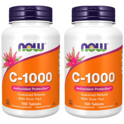 Vitamina C 1000mg Now Foods C-1000 Rosa Mosqueta 100tabs 2un