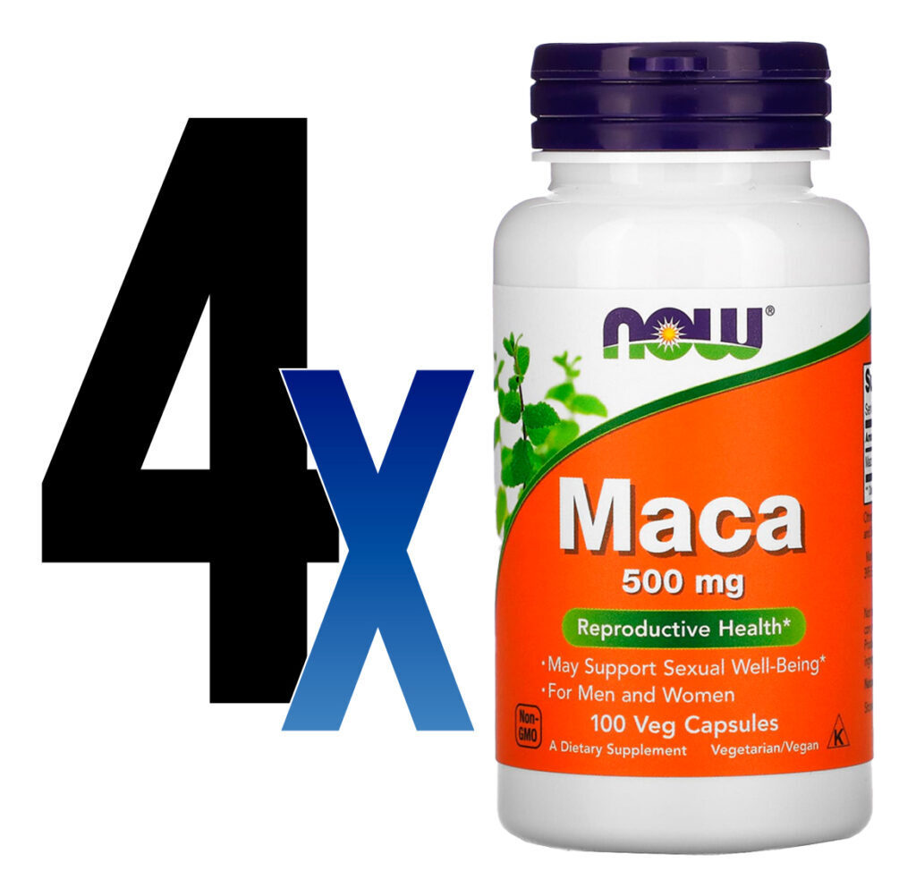 Maca Peruana 500mg Now Foods 100veg Caps 4un - Imagem 2