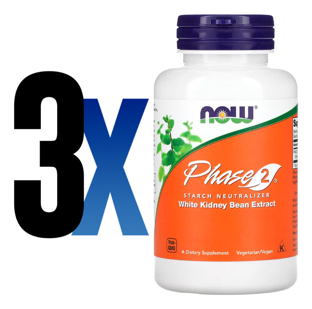 Phase 2 500mg Now Foods 120 Veg Cápsulas Importado 3un - Imagem 2