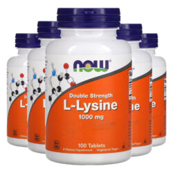 L Lisina Dupla Força 1000mg 100 Tab Importado 5un Now Foods