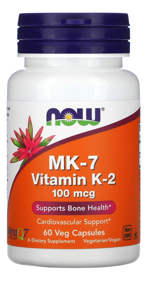 Now Foods Mk-7 Vitamina K-2 100mcg 60caps Veg No Brasil Sabor Sem Sabor