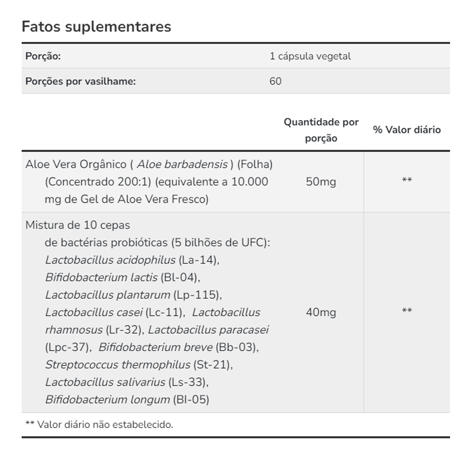 Aloe Vera E Probióticos Now Foods 60 Cáps + Porta Cápsulas - Imagem 4