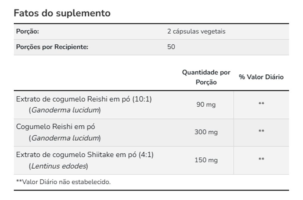 Cogumelo Rei-shi Mushrooms Now Foods 100 Caps Importado - Imagem 4