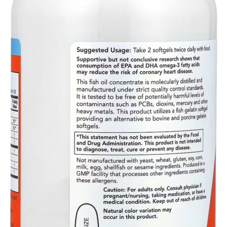 Ômega-3 1.000mg180/120 200caps Softgels Now Foods - Imagem 3