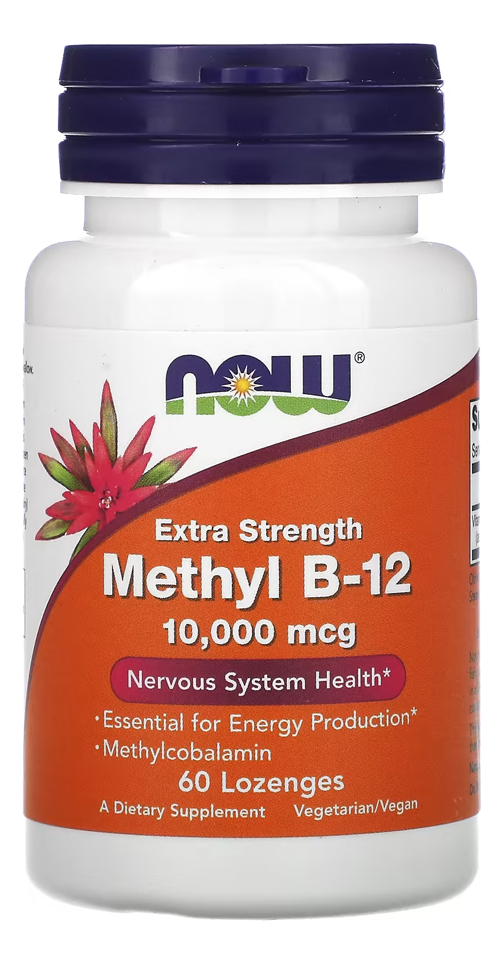 Metil B-12 Now Foods 10000mcg F. Extra 60past Importado 5un - Imagem 5