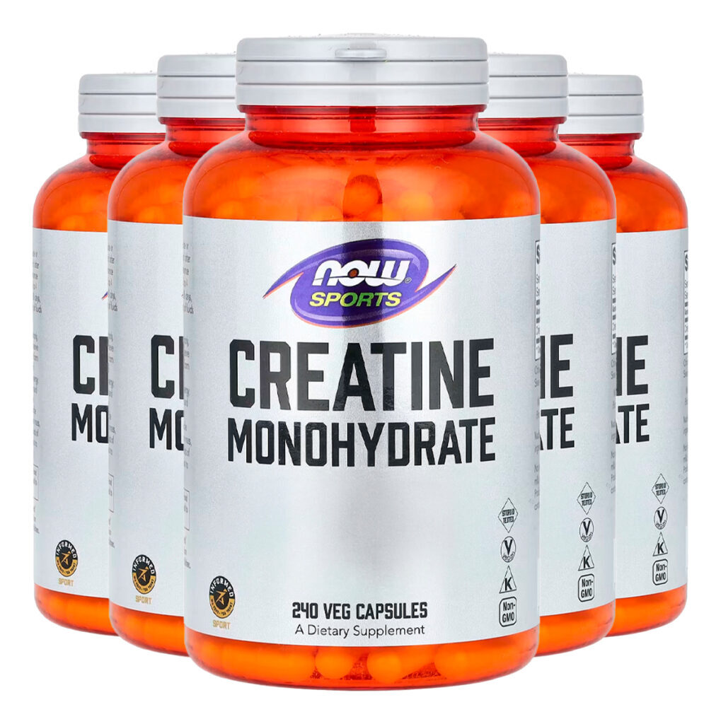 Creatina Monohidratada 750mg Now Foods 240caps Importado 5un