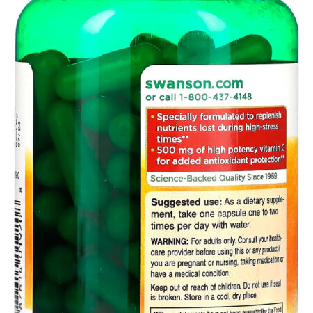 Complexo B Com Vitamina C Swanson 100 Caps Importado 5un - Imagem 3