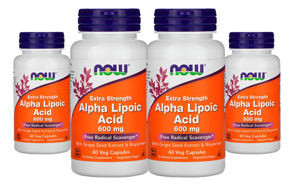 Ácido Alfa Lipóico 600mg Now Foods 60veg Caps 4un Sabor Sem Sabor - Imagem 2