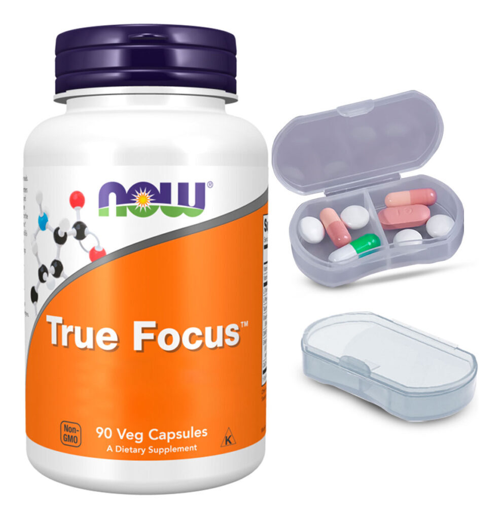 True Focus Now Foods 90 Caps + Porta Cápsulas