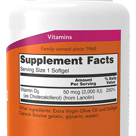 Vitamina D3 Now Foods 120 Softgels + Porta Cápsulas - Imagem 3