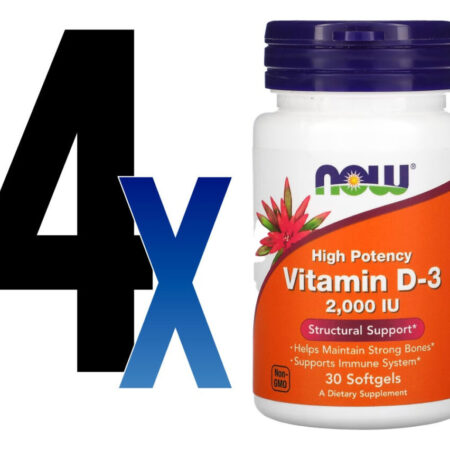Vitamina D-3 2000iu Now Foods 30 Caps Softgels 4un - Imagem 2