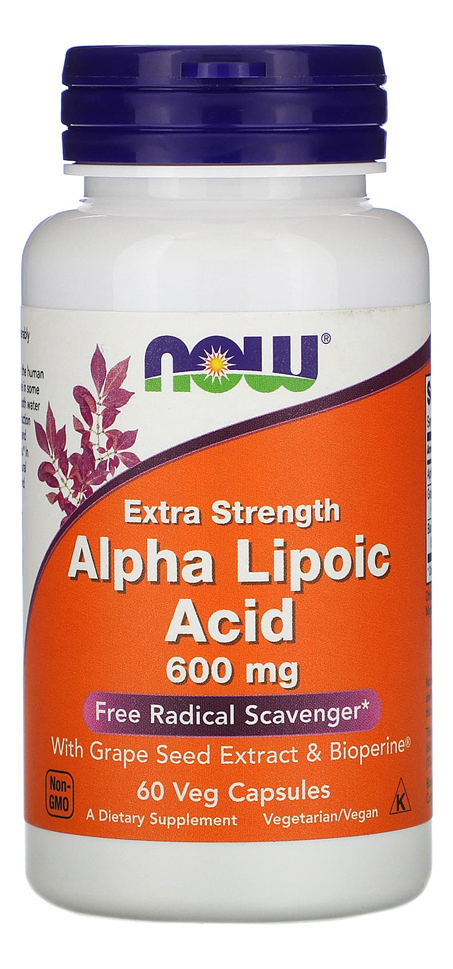 Ácido Alfa Lipóico 600mg Now Foods 60veg Caps Sabor Sem Sabor
