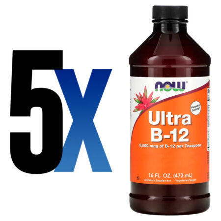 Ultra B-12 Vitamina Complexo B 473ml Importado 5un Now Foods - Imagem 2