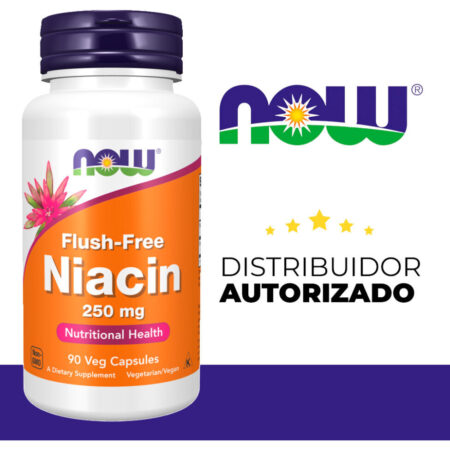Niacina 250mg Now Foods Flush-free 90 Cápsula Importado - Imagem 5