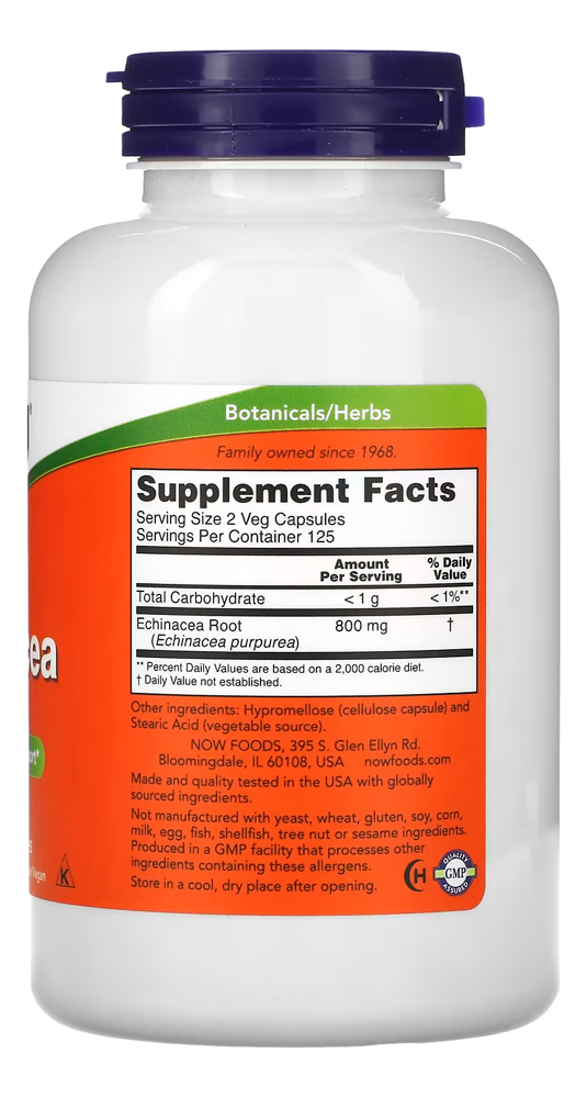 Equinácea 400mg 250 Cáps Importado 2un Now Foods - Imagem 4